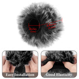 Geekria for Creators Furry Windscreen Compatible with ZOOM H2n, H4n, H4n Pro Handy Recorder, Mic DeadCat Wind Cover Muff, Fluff Cover Windshield, Portable Digital Recorder (Grey / 2 Pack)