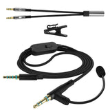 Geekria Boom Mic Headphones Cable Compatible with Sony WH-1000XM6/1000XM5/1000XM4, WH-XB920N, ULT WEAR, 3.5mm Jack Replacement Cord with Boom Microphone for Gaming & Meeting (5.6ft)