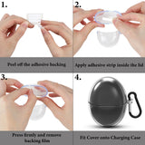 Geekria Soft TPU Case Cover Compatible with Huawei Freebuds 6 True Wireless Earbuds, Protective Cover with Keychain Hook, Charging Port Accessible, Support Wireless Charging (Clear)