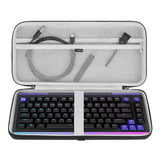 Geekria Keyboard Hard Shell Case, Compatible with Logitech G512 X 75, Alto Keys K75M, nuphy Kick75, Attack Shark ajazz AK820, Redragon K673, YUNZII B75 Travel Carrying Bag (Dark Gray)