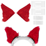 Geekria NOVA Headphone Headband Spacer+Cat Ears Attachment Compatible with Bose, Sony, Skullcandy, Beats, Marshall Headphones, Easy DIY Installation, Comfortable & Stylish (Red)