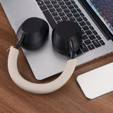 Geekria Silicone Headband Cover Compatible with Sony WH-1000XM5, WH1000XM5 Wireless Headphones, Head Top Cushion Pad Protector, Sweat Cover, Replacement Repair Part, Easy DIY Installation (Beige)
