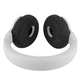 Geekria 2 Pairs Knit Headphones Ear Covers - Product Safety Certified - Washable & Stretchable Earcup Protectors for On-Ear Headsets, Sweat Pads for Gym, Meeting (S /Black Flowery Gray)