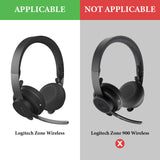 Geekria QuickFit Replacement Ear Pads for Logitech ZoneWireless/ ZoneWirelessPlus/ Zone900 (Do Not fit Zone Wired/ 750/ Wireless 2) Headphones, Ear Cushions with Video Guide (Black)