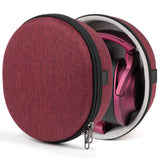 Geekria Shield Headphones Case Compatible with Sony WH-XB900N/H910N/H900N/1000XM6/1000XM4 and More, Replacement Hard Shell Travel Carrying Bag with Cable Storage (Deep Red)
