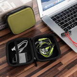 Geekria Shield Case for On-Ear Headphones, Replacement Hard Shell Travel Carrying Bag with Cable Storage, Compatible with Audio Technica, SONY, JVC, JBL, Beats, Panasonic Headsets (2 Packs/Green)