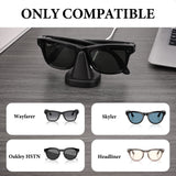Geekria Charging Stand Dock Compatible with Ray-Ban Meta (Gen 1 & 2), Wayfarer, Headliner, Skyler, Oakley Meta HSTN, Portable Smart Glasses Charger Dock (Black)