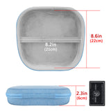 Geekria Shield Headphones Case Compatible with AirPods Max Headphones Case, Replacement Hard Shell Travel Carrying Bag with Room for Smart Case and Accessories Storage (Blue)