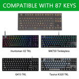 Geekria Tenkeyless TKL Keyboard Dust Cover, Clear Acrylic Keypads Cover for 80% Compact 87 Key Computer Mechanical Gaming Keyboard
