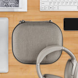 Geekria Shield Headphones Case Compatible with Sony WH-1000XM4, WH-XB910N, MDR-1000X and More, Replacement Hard Shell Travel Carrying Bag with Cable Storage (Light Brown)