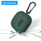 Geekria Silicone Case Cover Compatible with Soundcore by Anker Liberty 4 NC True Wireless Earbuds, Protective Earphones Skin Cover with Keychain Hook, Charging Port Accessible (Green)