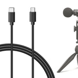 Geekria for Creators Micro USB to USB C Microphone Cable 4.9ft / 1.5m, Compatible with Shure MV7, MV88+, MV5, MV51, MVi Mic Cord (Black)