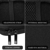 Geekria Shield Earbuds Case Compatible with Marshall Mode II, Minor IV, T280 TWS Replacement Hard Shell Travel Carrying Bag (Black)
