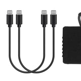 Geekria Type C Speakers Short Charger Cable Compatible with JBL GO 4, CLIP5, Flip 7/6/5, Pulse 5/4, Charge 6/4, USB-C to USB-C Replacement Power Charging Cord (1ft/30cm 2Pack)