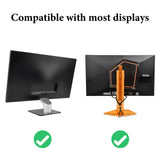 Geekria for Creators Acrylic Headphone Holder for Monitor, No-Drill Adhesive Headset Hook for Curved and Flat-Screen Monitors, Space-Saving Organizer for Gaming Desk and Home Office, Clear