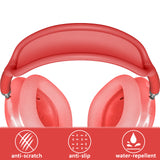 Geekria Silicone Headband Cover Compatible with AirPods Max Headphones, Head Cushion Pad Protector, Replacement Repair Part, Sweat Cover, Easy DIY Installation (Red)