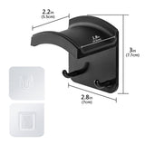 Geekria Headphones Monitor Mount Hanger with Cable Organizer Hooks, Self Adhesive Gaming Headset Wall Mount Holder for PC Chassis, Monitor Back, Compatible with Curved Monitor (Black)