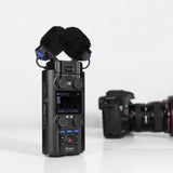 Geekria for Creators Furry Windscreen Compatible with ZOOM H5 Studio Handy Recorder, Mic DeadCat Wind Cover Muff, Fluff Cover Windshield, Portable Digital Recorder (Black / 3 Pack)