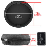 Geekria Shield Headphones Case for Lay Flat Call Center Headset, Replacement Hard Shell Travel Carrying Bag with Cable Storage, Compatible with Jabra, Plantronics, JVC and More Headset
