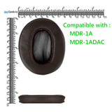 Geekria QuickFit Replacement Ear Pads Compatible with SONY MDR-1A, MDR-1ADAC Headphones, Ear Cushions (Brown)