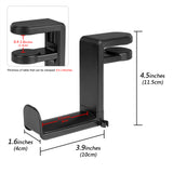 Geekria Gaming Headset Headphone Hook Stand, Under-Desk Headphone Stand Mount Holder with 360° Rotation Adjustable, Compatible with Bose, Sony, AKG, Sennheiser, JBL, B&O, Beats, ATH (Black)