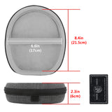 Geekria Shield Headphones Case for On-Ear Headphones, Replacement Hard Shell Travel Carrying Bag with Cable Storage, Compatible with JBL T600BT, Skullcandy Hesh3, B&O Beoplay H95 (Grey)