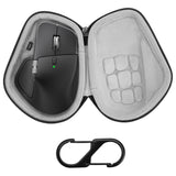 Geekria Hard Shell Mouse Case, Compatible with Logitech MX Master 4 / MX Master 3S / MX Master 3, EVA Travel Carrying Bag (Dark Gray)