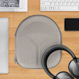Geekria Shield Headphones Case Compatible with Bose QC Ultra II, Sony WH-1000XM5, Skullcandy Crusher ANC 2 Case, Replacement Hard Shell Travel Carrying Bag with Cable Storage (Light Brown)