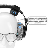 Geekria QuickFit Headphones Ear Pads Kit for Glasses, Compatible with Audio-Technica ATH M50X, M50XBT, M50xBT2 M50, M40X, M30, M20 Headset Ear Cushion with Pressure Relief Pads, Ear Cups Cover