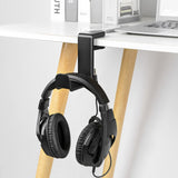 Geekria Gaming Headset Headphone Hook Stand, Under-Desk Headphone Stand Mount Holder with 360° Rotation Adjustable, Compatible with Bose, Sony, AKG, Sennheiser, JBL, B&O, Beats, ATH (Black)