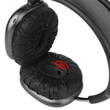Geekria 100 Pairs Disposable Headphones Ear Cover for Over-Ear Headset Earcup, Stretchable Sanitary Ear Pads Cover, Hygienic Ear Cushion Protector (M / Black)