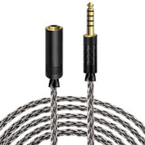 Geekria Apollo 4.4mm Balanced Extension Cable, Silver-Plated Copper Upgrade Cord, Male to Female HiFi Audio Extension Cable for Headphones, DAC, Amplifier, DAP (9.8 ft / 3 m)
