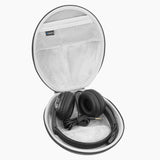 Geekria Shield Headphones Case for On-Ear Replacement Hard Shell Travel Carrying Bag with Cable Storage, Compatible with Logitech Stereo/H820e, Jabra Engage 75 Headphones (Dark Grey)