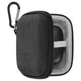 Geekria Shield Earbuds Case Compatible with JBL Tour Pro 3, Sense Lite, Wave Buds True Wireless Earbuds, Replacement Hard Shell Travel Carrying Bag with Carabiner Clip (Dark Grey)