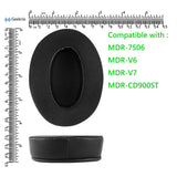 Geekria Sport Extra Thick Cooling Gel Replacement Ear Pads Compatible with SONY MDR-7506, MDR-V6, MDR-V7, MDR-CD900ST Headphones, Ear Cushion (Black)