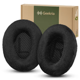Geekria Comfort Velour Ear Pads for Bose New QuietComfort, QC 45/ 35II/ 35IIGaming/ 35/ 25/ 15/ SE, AE 2/2i/2w, SoundTrue, SoundLink AE2 Headphones, Ear Cushions with Video Guide (Black)