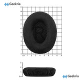Geekria Comfort Velour Ear Pads for Bose New QuietComfort, QC 45/ 35II/ 35IIGaming/ 35/ 25/ 15/ SE, AE 2/2i/2w, SoundTrue, SoundLink AE2 Headphones, Ear Cushions with Video Guide (Black)