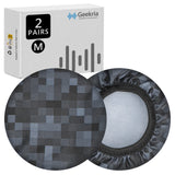 Geekria 2 Pairs Flex Fabric Headphones Ear Covers - Product Safety Certified - Washable & Stretchable Earcup Protectors for Over-Ear Headsets, Sweat Pads for Gym, Gaming (Size M/ MC Stone)