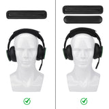 Geekria Hook and Loop Headband Cover + Pad Set, Protector with Zipper Closure Compatible with Medium Sized Headphones, Easy DIY Installation (Protein Leather / Black)