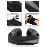 Geekria Hook and Loop Headband Cover + Pad Set, Protector with Zipper Closure Compatible with Medium Sized Headphones, Easy DIY Installation (Protein Leather / Black)