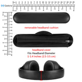 Geekria Medium Cooling-Gel Hook and Loop Headband Cover + Pad Set Protector No Tool Needed Compatible with HyperX, Turtle Beach, Razer, SteelSeries, Logitech, Corsair Headphones