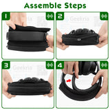 Geekria Medium Cooling-Gel Hook and Loop Headband Cover + Pad Set Protector No Tool Needed Compatible with HyperX, Turtle Beach, Razer, SteelSeries, Logitech, Corsair Headphones