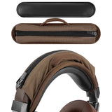 Geekria Replacement Medium Hook and Loop Headband Cover + Pad Set, Compatible with ATH, Bose, Beats, JBL, Hyperx, Sony Headphones Accessory, DIY Installation No Tool Needed (Brown)