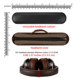 Geekria Replacement Medium Hook and Loop Headband Cover + Pad Set, Compatible with ATH, Bose, Beats, JBL, Hyperx, Sony Headphones Accessory, DIY Installation No Tool Needed (Brown)