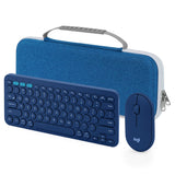 Geekria Hard Case Compatible with Pebble 2 Combo, Logitech K380/k380s Keyboard +M350/M350s Mouse, Protective Travel Bag for Keyboard and Pebble Mouse Combo (Blueberry)