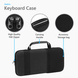 Geekria 75% 84-key Keyboard Case, Hard Shell Travel Carrying Bag, Compatible with Keychron K2 HE, EPOMAKER x Aula F75, ASUS ROG Azoth Extreme 75/Falchion Ace 75 HE, Womier S K80 (Dark Gray)