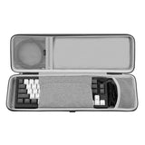 Geekria 65% Keyboard and Mouse Combo Hard Shell Case, Compatible with Keychron K6 HE/Q2 Max/V2, RK ROYAL KLUDGE R65/Galaxy68, Travel Carrying Bag for 68-Key Computer Keyboard (Dark Gray)