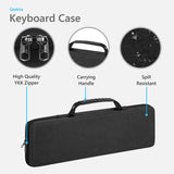 Geekria 65% Keyboard and Mouse Combo Hard Shell Case, Compatible with Keychron K6 HE/Q2 Max/V2, RK ROYAL KLUDGE R65/Galaxy68, Travel Carrying Bag for 68-Key Computer Keyboard (Dark Gray)