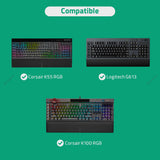 Geekria Keyboard Dust Cover, Compatible with Logitech G613, Corsair K100 RGB/K55 RGB PRO/K95 RGB Platinum XT, Clear Acrylic Keyboard Dust Protector