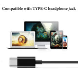 Geekria Wired Clip On Ear Headphones with Mic, USB-C Hook-On Earbuds, Call Control, Lightweight & Hair-Friendly, Compatible with iPhone and Android Devices (Black / 3.9FT)